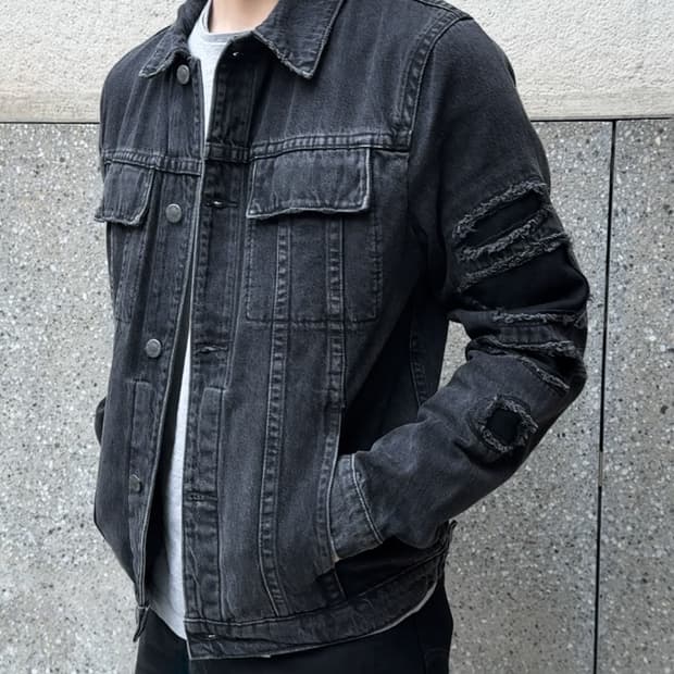 Helmut Lang MR87 Distressed Denim Jacket