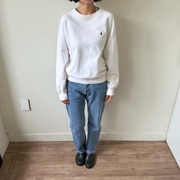 폴로랄프로렌 화이트 스웻셔츠