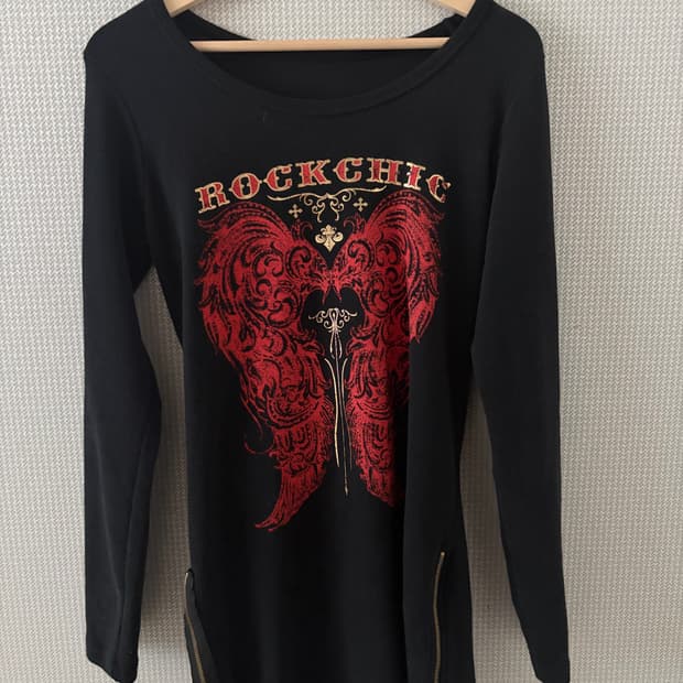 빈티지 갸루 프린팅 롱슬리브