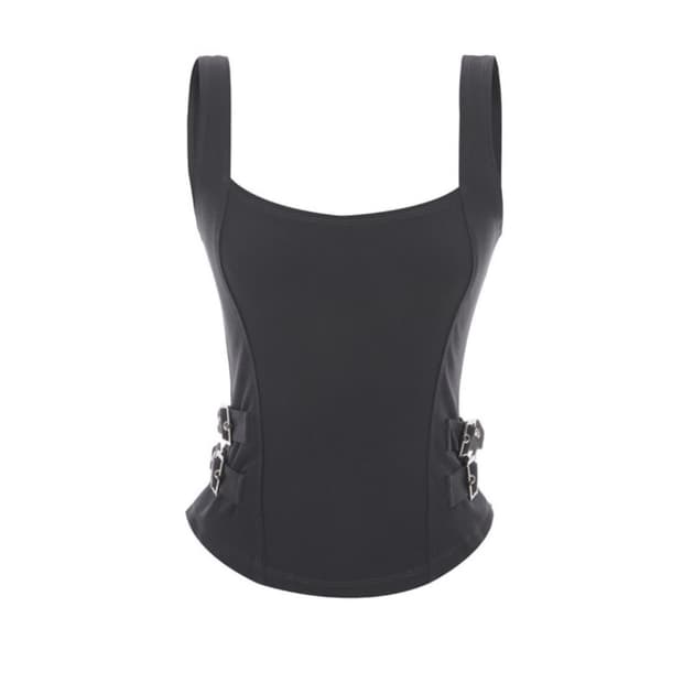 Orchid buckle vest black