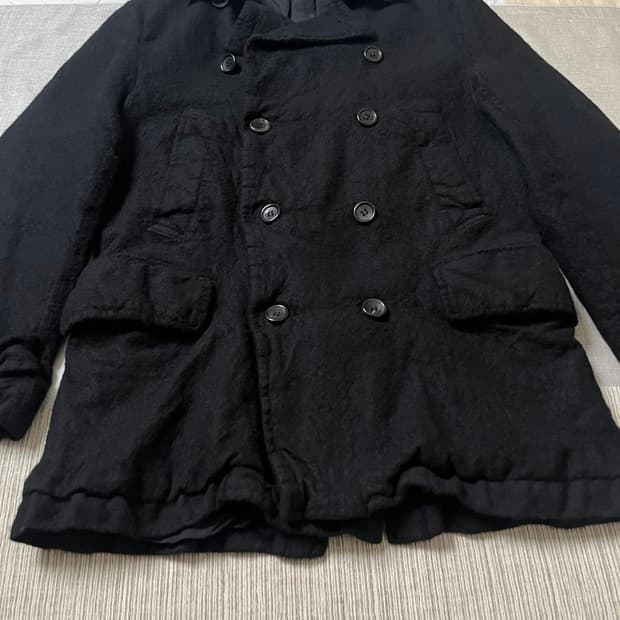 꼼데가르송 축융울 피코트 