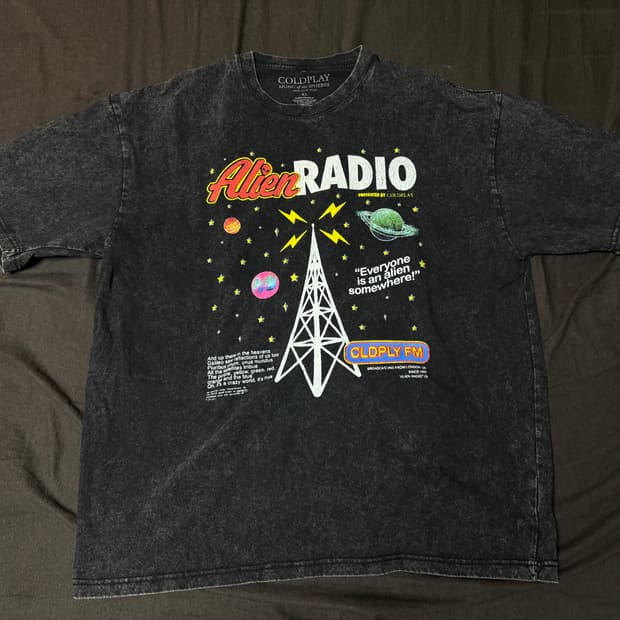콜드플레이 내한 Alien Radio 티셔츠 XL
