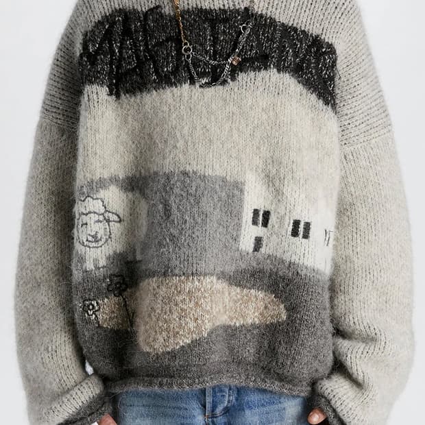 마리아노 노 타브 니트 풀 스웨터 M