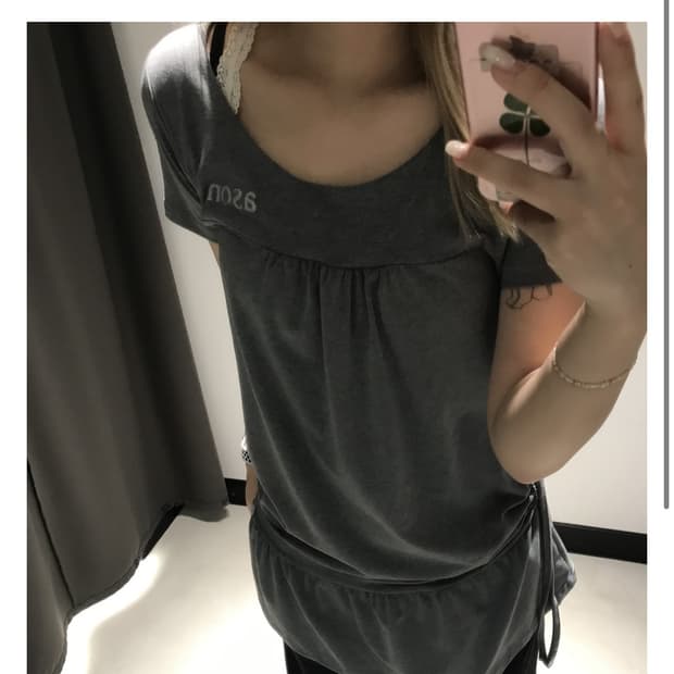 애즈온 프릴 드레스 원피스 그레이