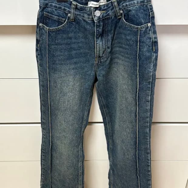 부츠컷 워싱 로고 청바지