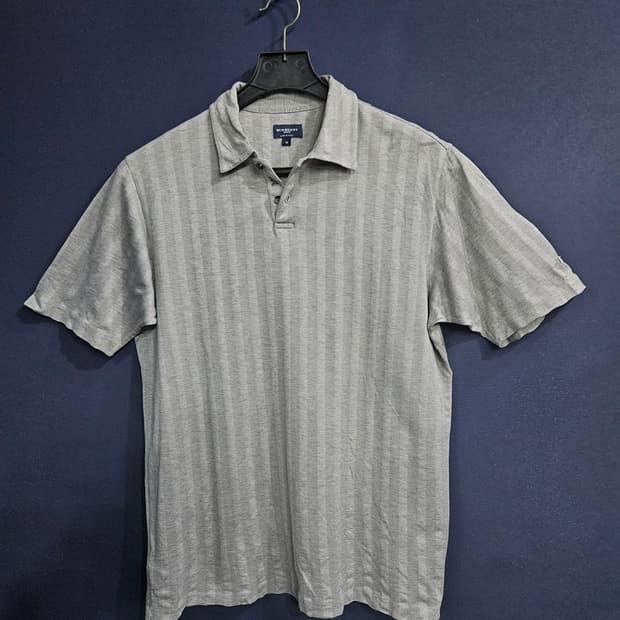 버버리 골프 멜란지 그레이 남성 100 골프 카라반팔티 