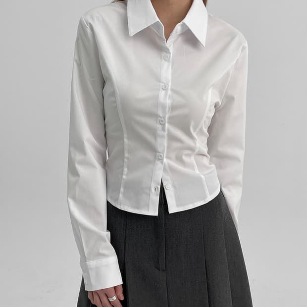 샤큰 베이직셔츠 M long ver