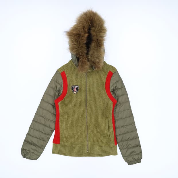 [95] 핑 골프 여성 덕다운 라쿤털 울 니트패딩 1209 H1