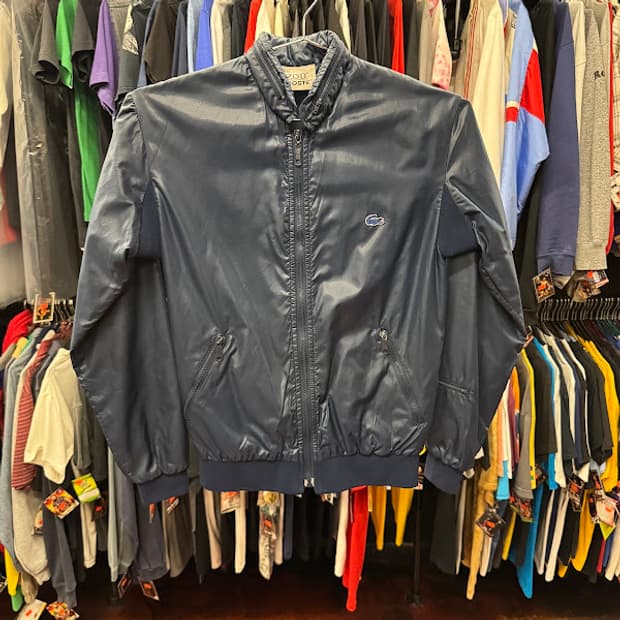 1980년대 빈티지 Izod Lacoste 바람 막이 봄버 자켓