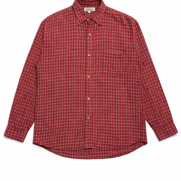 JPN 90s~00s일본 빈티지 y2k 모리걸 레드 플란넬 체크 셔츠 L