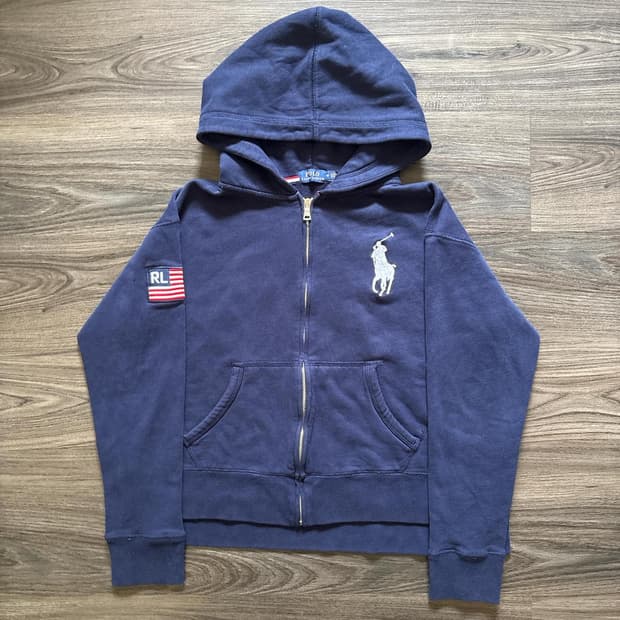 폴로 랄프로렌 빅포니 성조기 후드 집업
