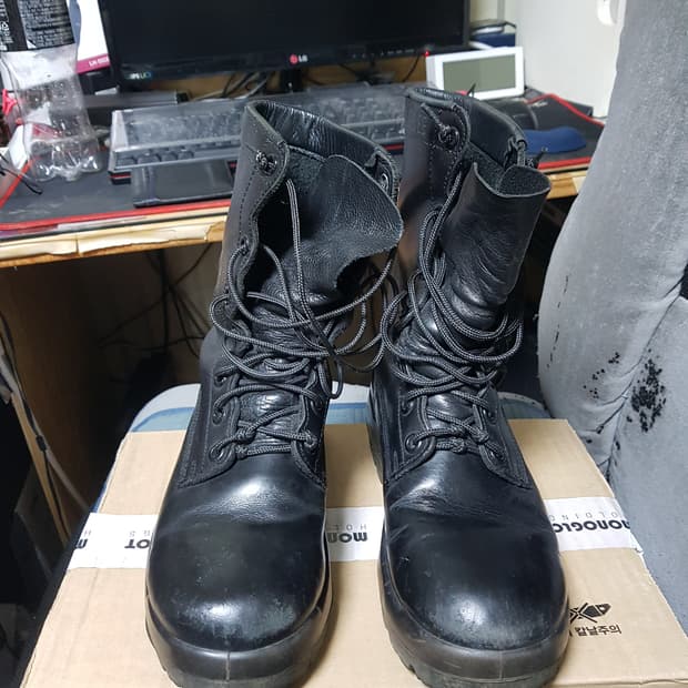구형 경찰 보급 사출화 전투화 군화 255EE 판매