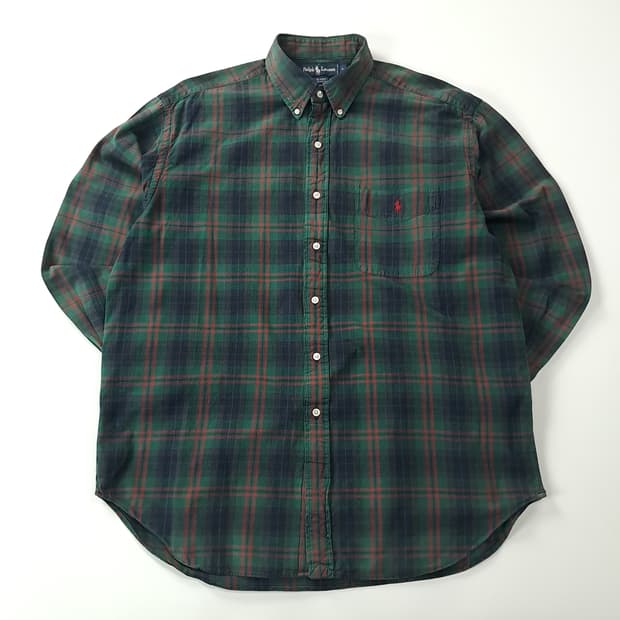 CK265 L 폴로 90s 클래식 타탄체크 셔츠 남방