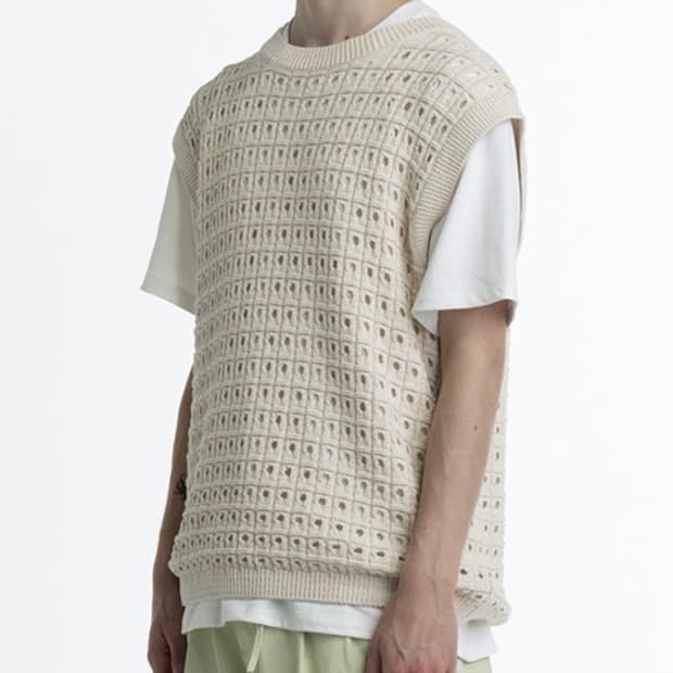 아모멘토 Cotton Knit Vset Ecru