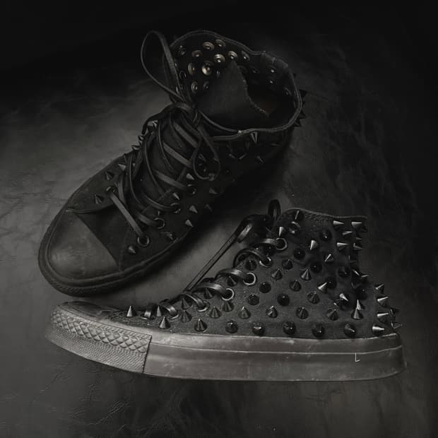 converse x klack smith 스터드 하이탑 스니커즈