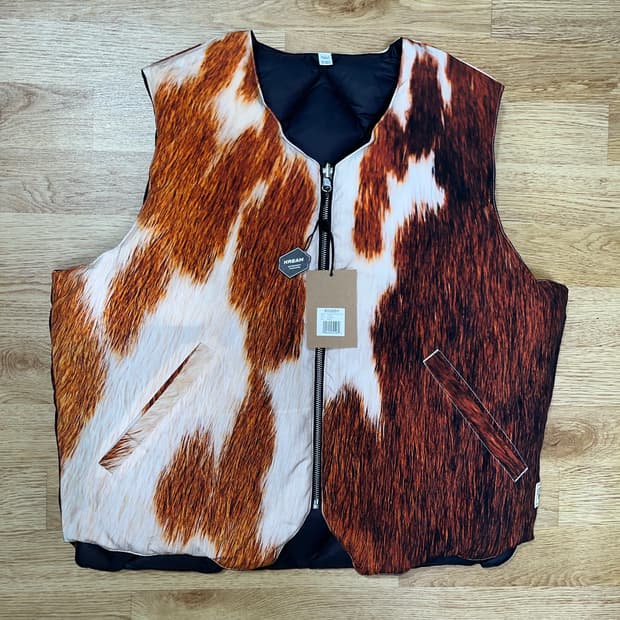 [S]스투시 카우하이드 리버시블 패딩베스트