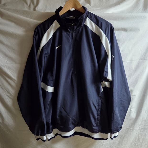 나이키 베이스볼 하프집업 아노락 네이비 XL