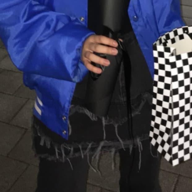 흑청 레이어드 팬츠