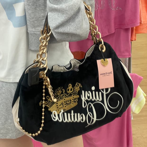 초레어 컬러!) 쥬시꾸뛰르 블랙 보부상 호보백