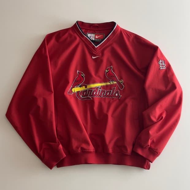 나이키 세인트 루이스 카디널스 바람막이 웜업 M
