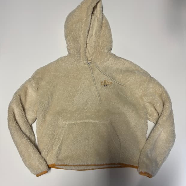 여성 나이키 귀여운 쉐르파 플리스 크롭 후드티