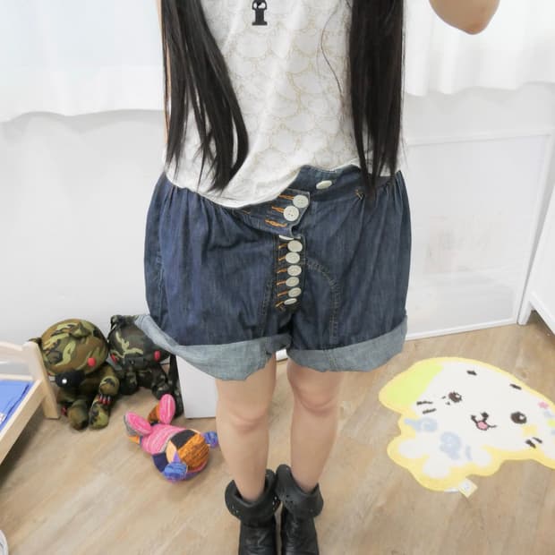 수나오쿠와하라 버튼 데님 팬츠