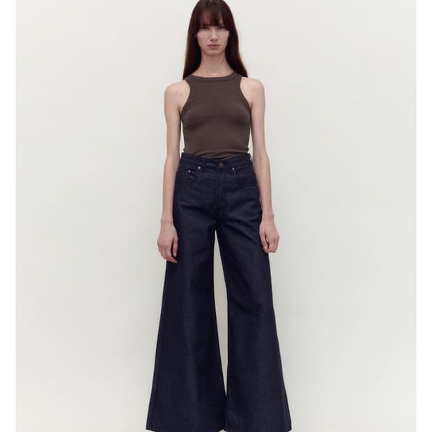 새상품 엠엠엠 M.M.M Indigo denim wide pants 