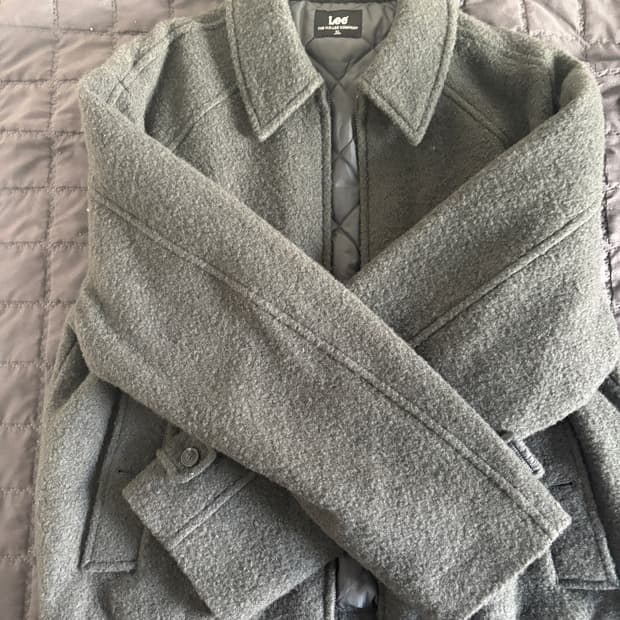 lee 울 카라 블루종 자켓