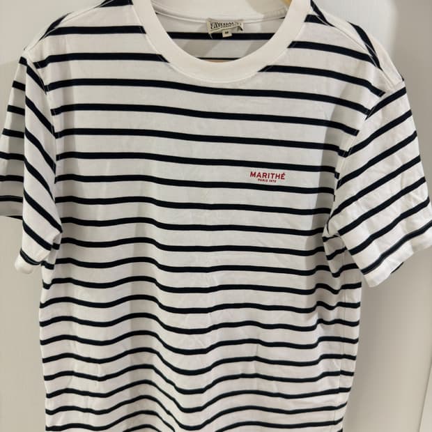 마리떼 프랑소와 저버SMALL REGULAR LOGO TEE stripe