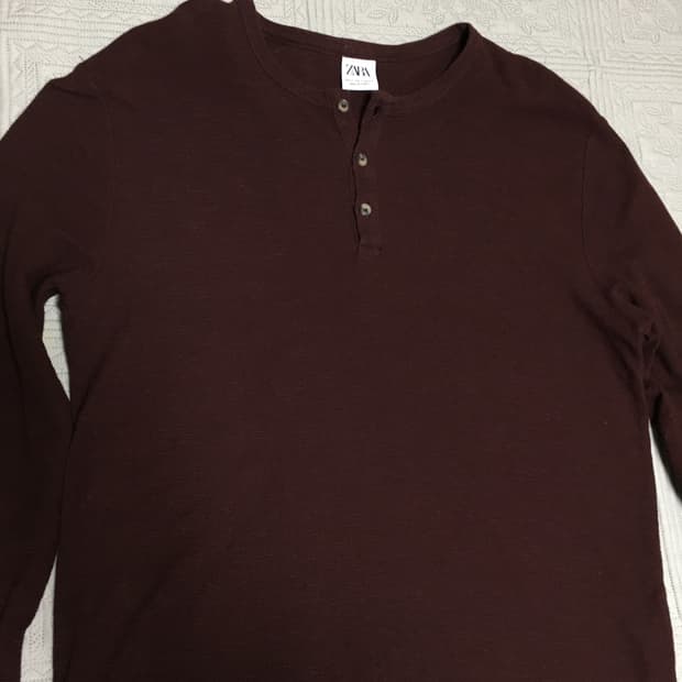 자라 헨리넥 긴팔티 버건디