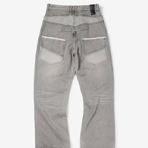 Etce KENDRICK FLARE DENIM PANTS (GRAY) M