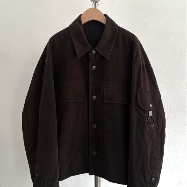 Solid Homme 솔리드 옴므 24FW 브라운 봄버 자켓