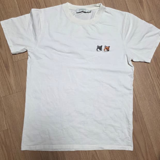 s)메종키츠네 더블 폭스 반팔 티셔츠 화이트/BU00103KJ0008
