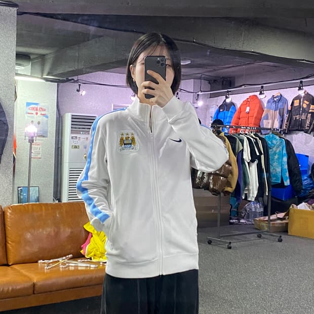 나이키 스우시 MCFC 화이트 져지 B4196