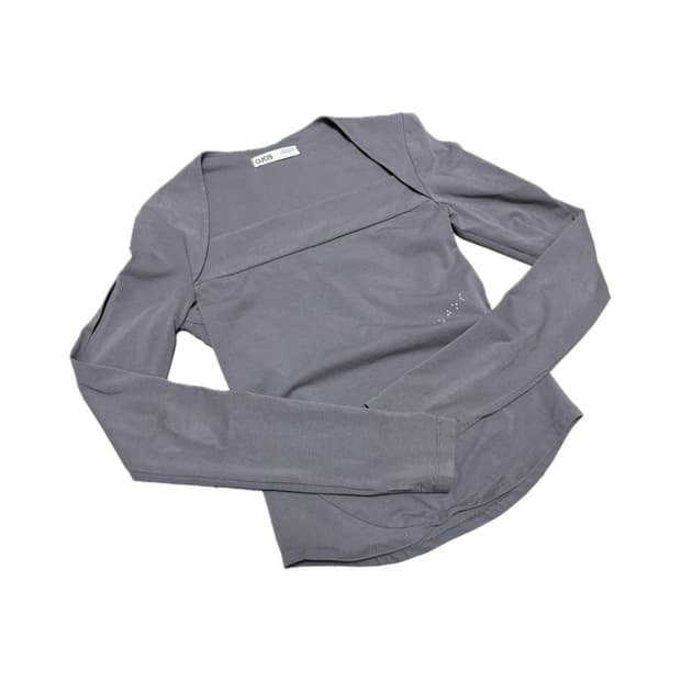 오호스 숄더 랩 롱슬리브 차콜