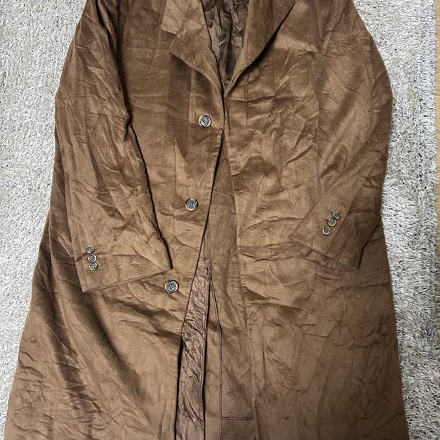 브라운 일본제 캐시미어 코트 사이즈 110