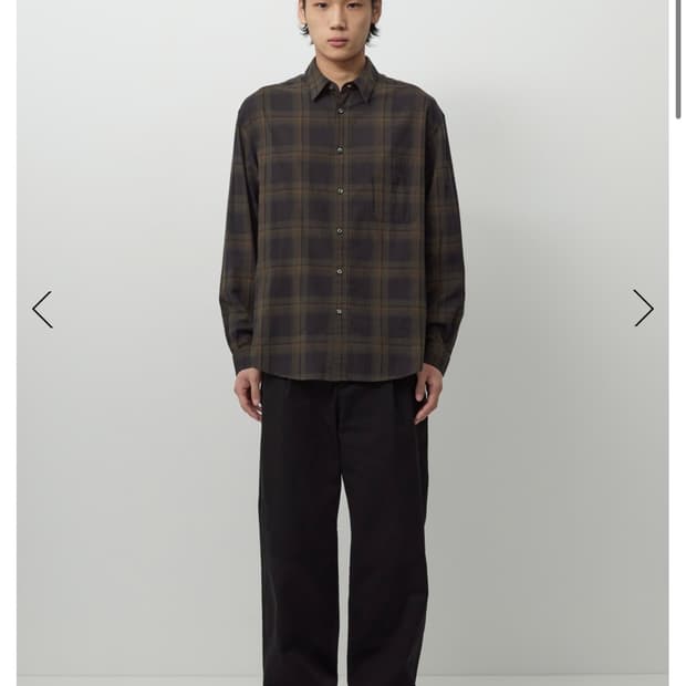 렆사 프라이머리셔츠 체크 rough side primary shirt