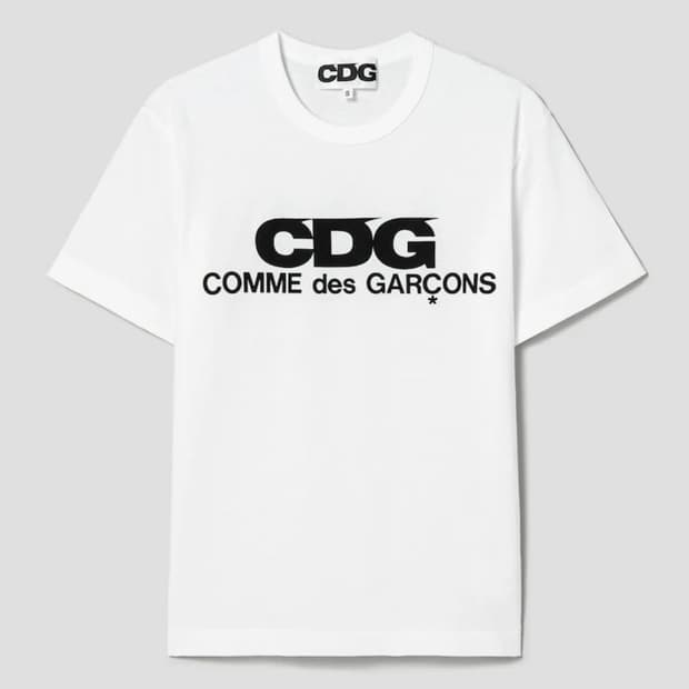 CDG 꼼데가르송 로고 프린트 티셔츠 화이트