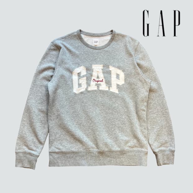 [M]갭 GAP 그레이 빅로고 맨투맨