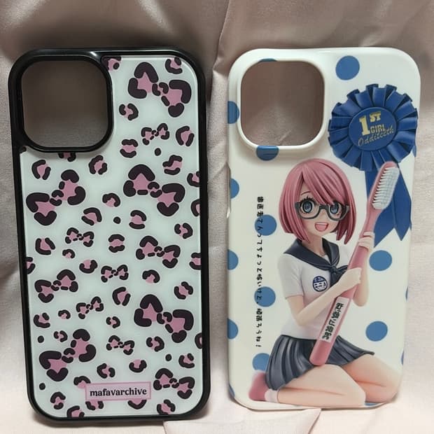 아이폰 15 갸루 케이스   미소녀 애플 레오파드 애니 캐릭터