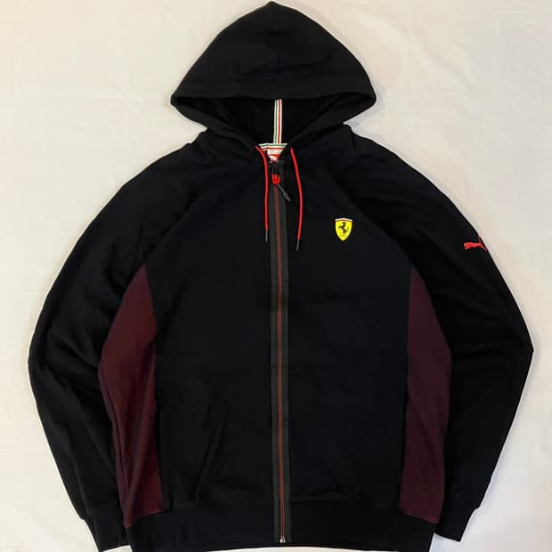 F1 푸마 X 페라리 백로고 후드집업 블랙