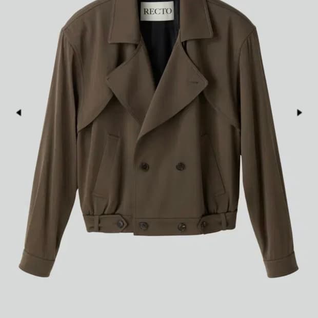 렉토 25fw 트렌치 디테일 울 점퍼 s size