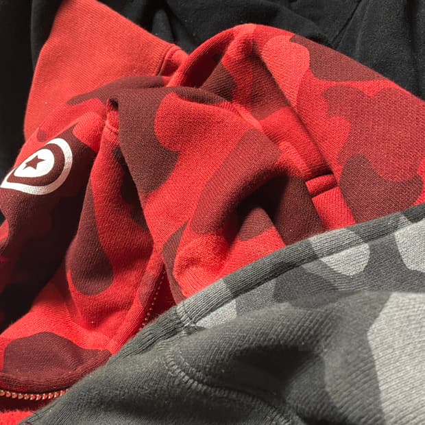 베이프 검빨 후드집업