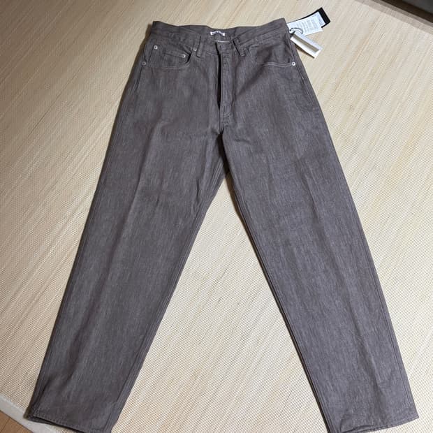 AURALEE BROWN DENIM PANTS