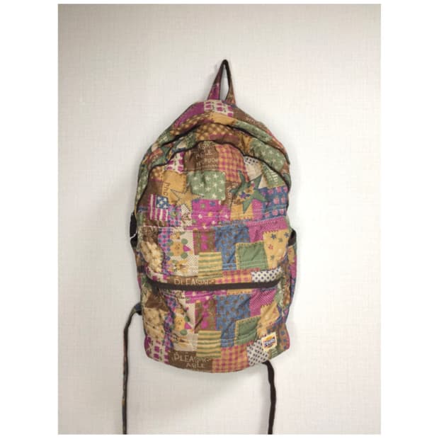 빈티지 패치워크 패디드 모리걸 백팩