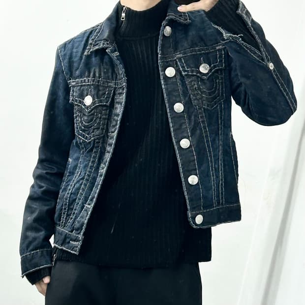 트루릴리전 코티드 데님 트러커 자켓