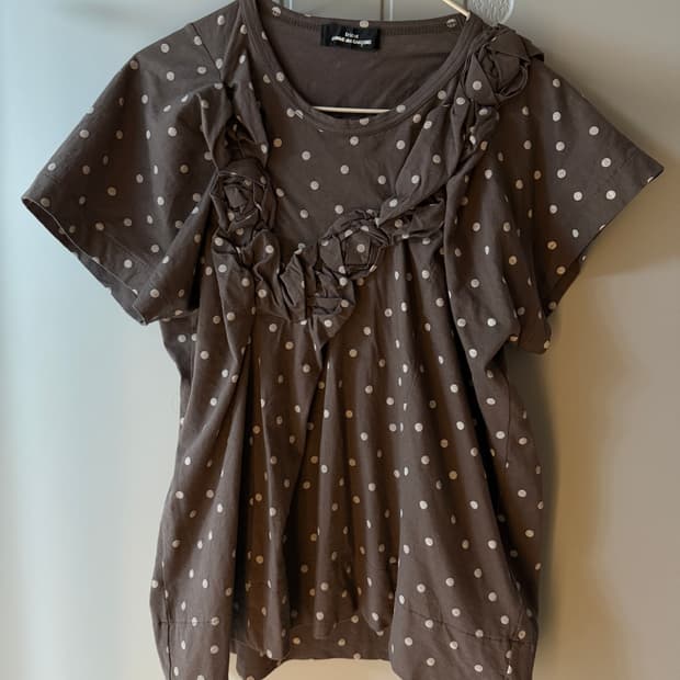 꼼데가르송 트리콧 드레이프탑