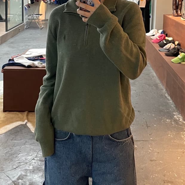 폴로 랄프로렌 카키 니트집업 H255