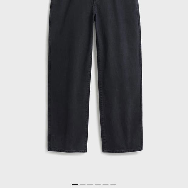 포터리 원워시드 와이드데님(구성택 비닐 풀구성품,워시드블랙,4사이즈)