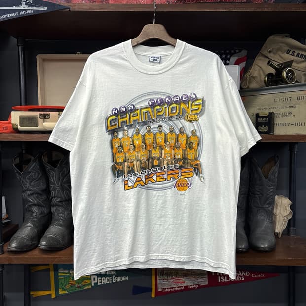 00s 리 LA레이커즈 NBA 챔피언쉽 티셔츠 코비&샤킬오닐 N1211